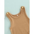 thumbnail image 5 of Cenuakty Baby Summer Suspenders Jumpsuit, Toddlers Solid Color Sleeveless Short Rompers for Girls, Boys, 0-3 Years, 5 of 8