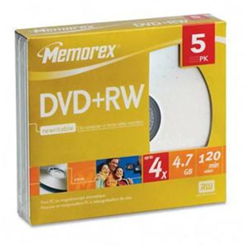 Memorex 4x DVD+RW Media 5PK 05514