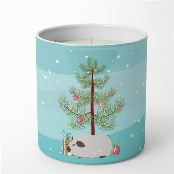 Himalayan Guinea Pig Merry Christmas 10 oz Decorative Soy Candle 3.25 in x 3.75 in