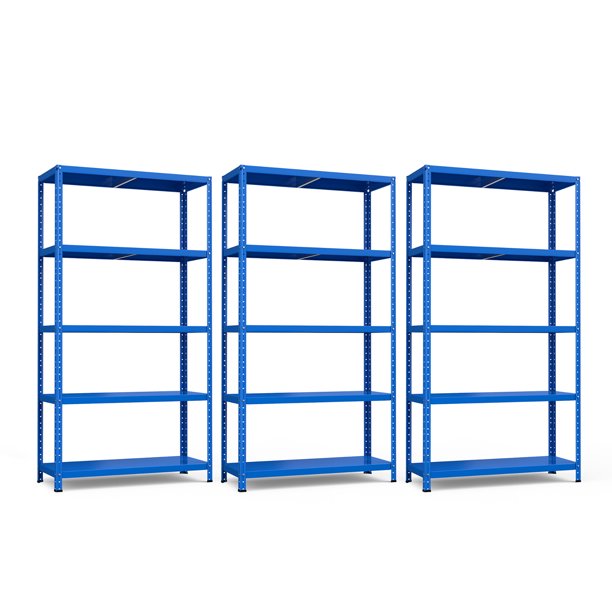 Costway 3PCS 5Tier Metal Shelving Unit Adjustable HeavyDuty Utility