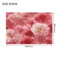 thumbnail image 2 of 2 Piece Bath Mat Set with U-Shaped Toilet Mat and Rectangle Bath Rugs Non Slip Machine Washable Bathroom Mats Red Watercolor Flowers, 2 of 7