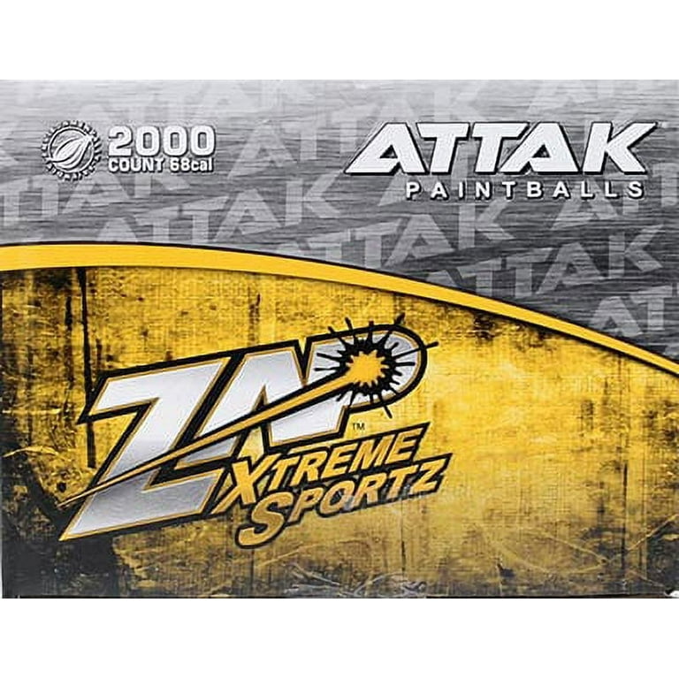 Zap Xtreme Sportz Attak Paintballs 2,000 count .68 Caliber, Yellow