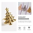 thumbnail image 5 of HOOWIFFY 6Pcs Festival Napkin Rings Alloy Golden Christmas Tree Shape for Banquet, 5 of 8