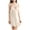 Beige, variant on Women's Satin Nightgown V-Neck Lace Sleepwear Soft for Women Spaghetti Straps Short Slip Nightdress
