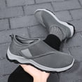 thumbnail image 6 of NexTorq Men's Breathable Mesh Walking Shoes Adjustable Strap Slip On Non-Slip Lightweight Casual Sneakers for Daily Wear Gray 40, 6 of 9
