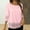 Pink, variant on Tops for Women Plus Size,Women's 3/4 Sleeve Lace Patchwork Crew Neck Solid Color Casual Top Blue S