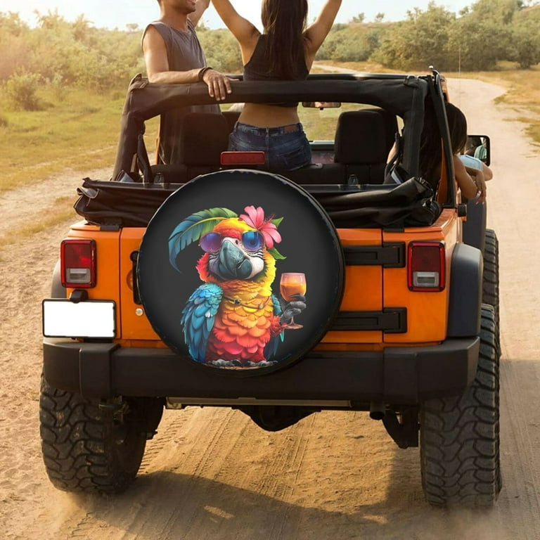 Beach Sunset Print Spare Tire Cover – Universal Weatherproof Wheel Protector For RV, SUV, Trailer