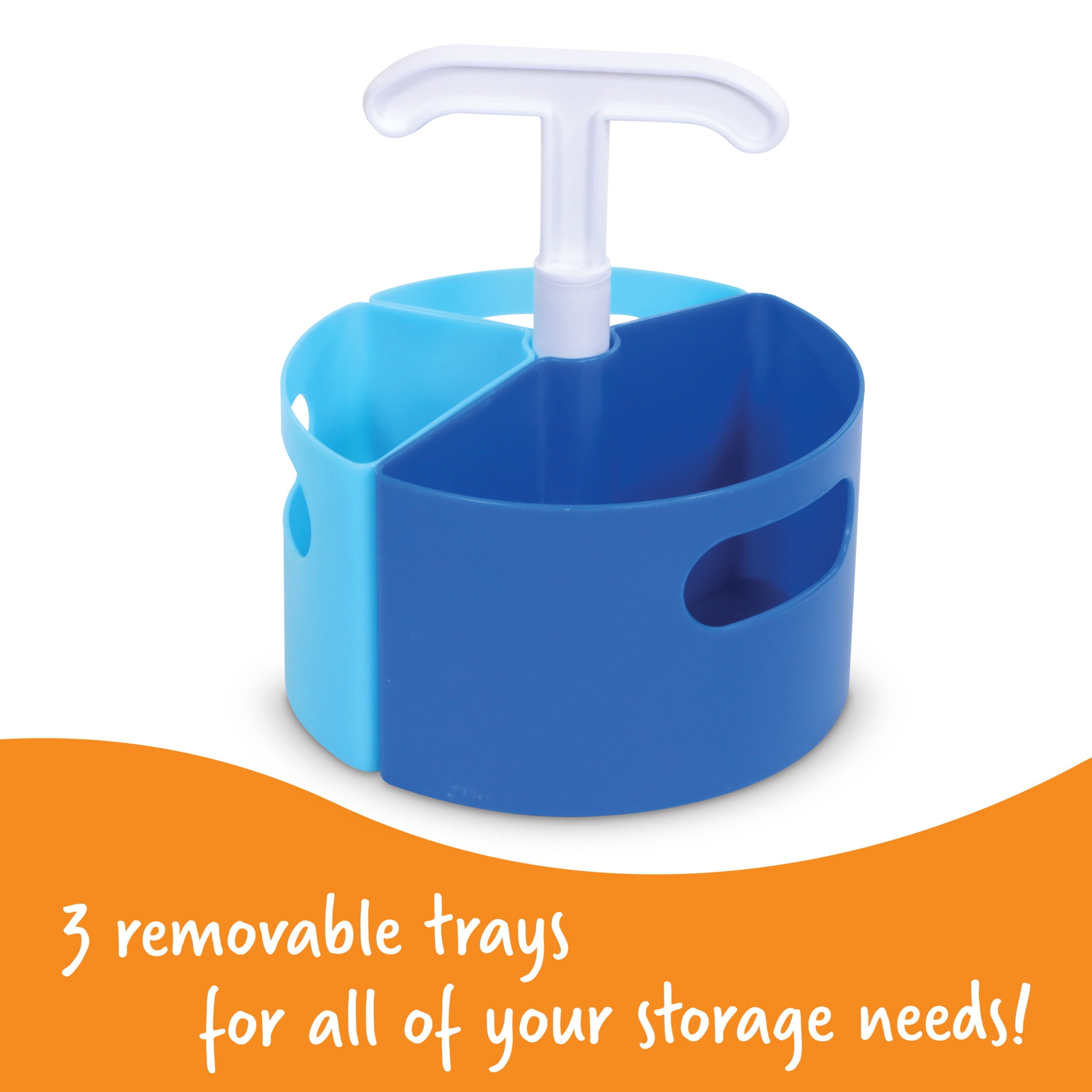 Learning Resources Create-a-Space Storage Mini Center - Blue, Classroom Caddy, 4 Pieces