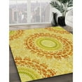 thumbnail image 2 of Ahgly Company Indoor Square Patterned Bold Yellow Area Rugs, 8' Square, 2 of 6