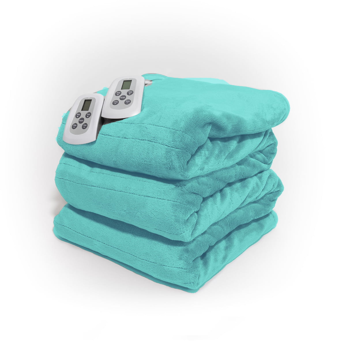 Westerly Queen Size Electric Heated Blanket with Dual Controllers, Aqua -  Walmart.com