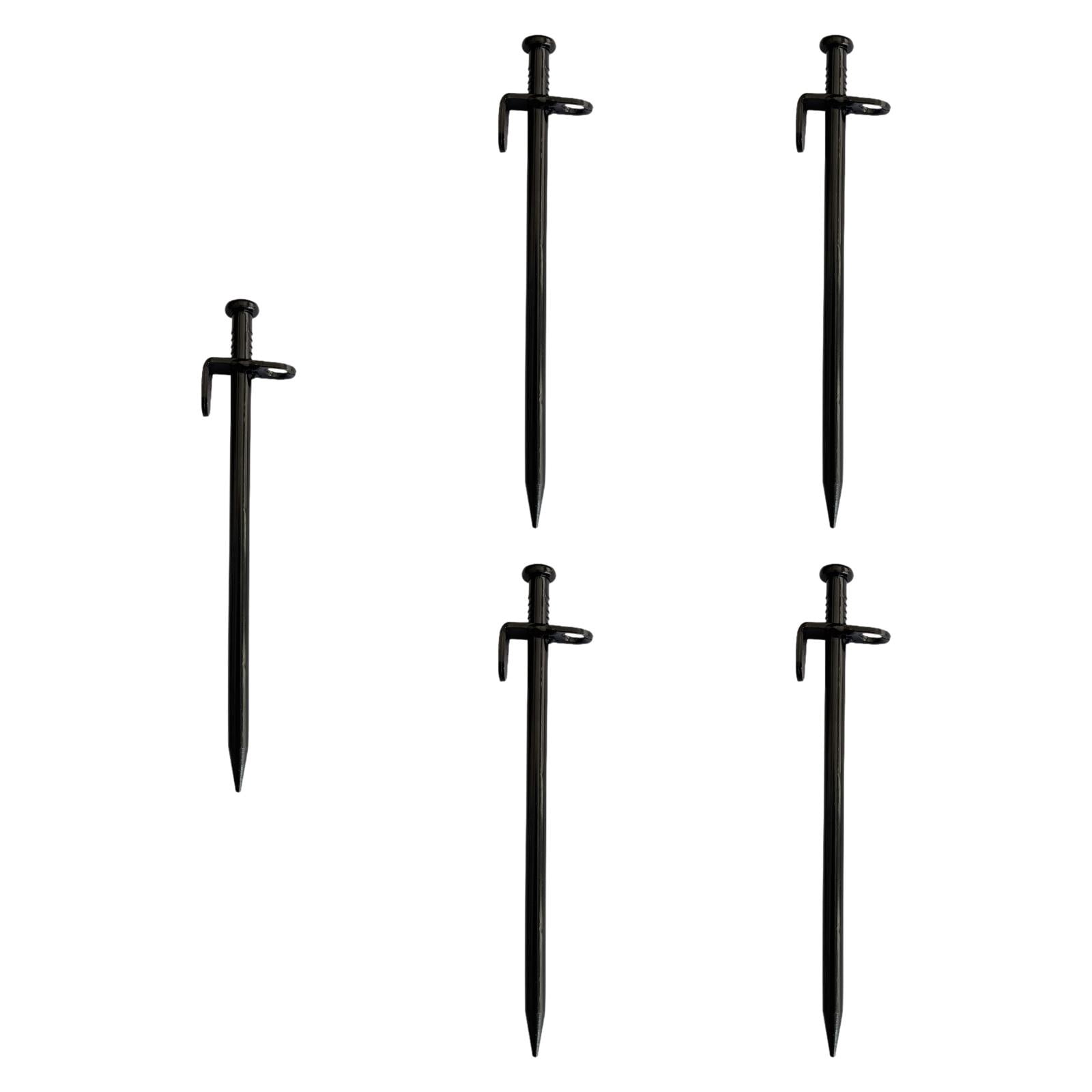 MAGIDEAL 5Pcs Camping Stakes Forged Sturdy Unbreakable Gardening Canopies Tent Stakes 20cm