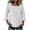 White, variant on Tops for Women Square Neck 3/4 Sleeve Textured Blouse Vintage Summer Linen Blend Shirts for Lady Purple S