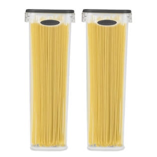 Pasta Food Storage Containers 2 Pack Spaghetti Lasagna Pasta Box 6 Cup Tall Square Plastic Food Storage Container BPA Free ()