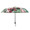 thumbnail image 2 of ALAZA Cherry and Leaves Pattern UPF 50+ Compact Folding Umbrella for Rain Travel Umbrella Packable, 2 of 8