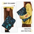 thumbnail image 4 of Accordion File Organizer with Zip Closure 13 Pockets Expanding File Folder Letter A4 Paper Document Organizer for Home Office Blue-green Butterfly Pattern, 4 of 7