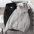 thumbnail image 1 of Venta al por mayor de chaqueta con forro polar para hombre, nuevo estilo, cárdigan, sudadera informal, corte holgado, sudadera con capucha y cremallera para otoño/invierno, 1 of 4