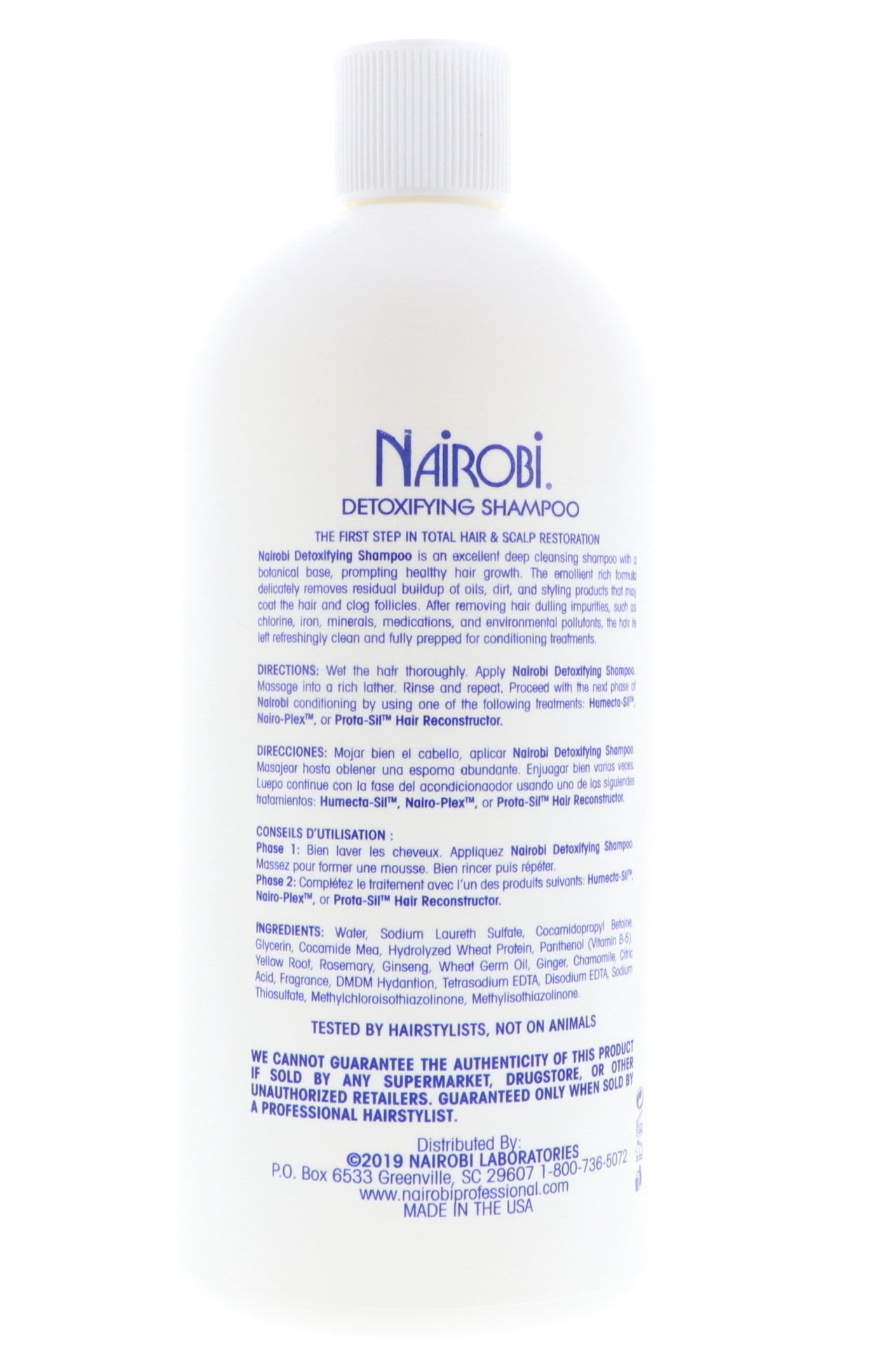 Nairobi Detoxifying Shampoo, promotes healthy hair growth 32 Ounce