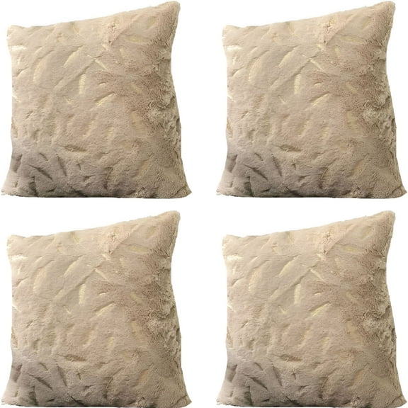 LAMIRO Throw Pillows Set of 4,Bohemian Farmhouse Home Decoration for Living Room Sofa,Car Decoration 18x18Inch (White)