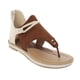 thumbnail image 2 of Sandalias de verano para mujer de tacón bajo de cuero de microfibra de color sólido a la moda Wmkox8yii shjk7257, 2 of 9