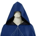 thumbnail image 5 of Hvyesh Men's Medieval Hooded Cloak Renaissance Costume Holloween Cosplay with Hood for Vintage Cardigan Cape, 5 of 5