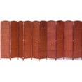 thumbnail image 1 of Legacy Decor 10 Panel Diamond Weave Fiber Room Divider, Honey Color 71" High X 175" Wide, 1 of 1