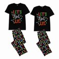 thumbnail image 3 of LuLiaMenton Matching Couples Christmas Pajamas Let's Get Lit Short Sleeve Long Pants Set, 3 of 5