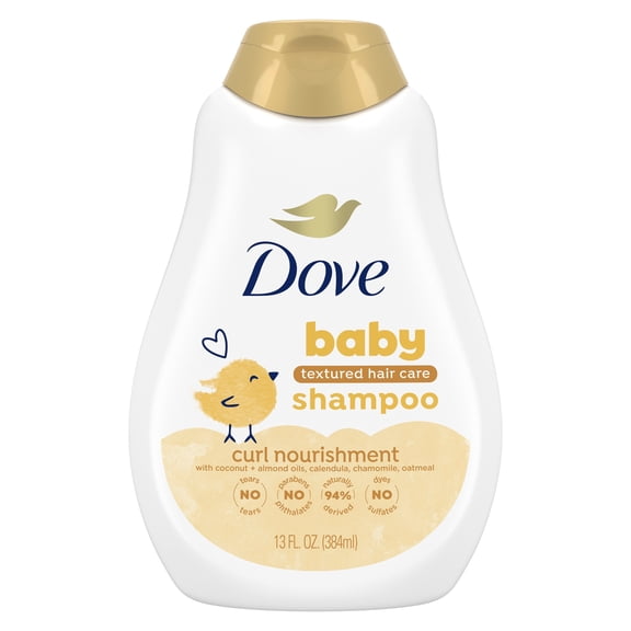 Baby Dove Textured Hair Care Baby Shampoo for Baby's Curly Hair Curl Nourishment Tear-Free and Hydrating ,13 Fl oz