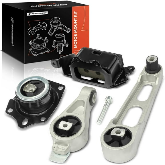 A-Premium 4PCS Engine Motor Mount and Transmission Mount Kit Compatible with Chrysler PT Cruiser 2004 2005 2006 2.4L, Turbocharged, Automatic Transmission, Replace# 4668968AC, 5086709AA