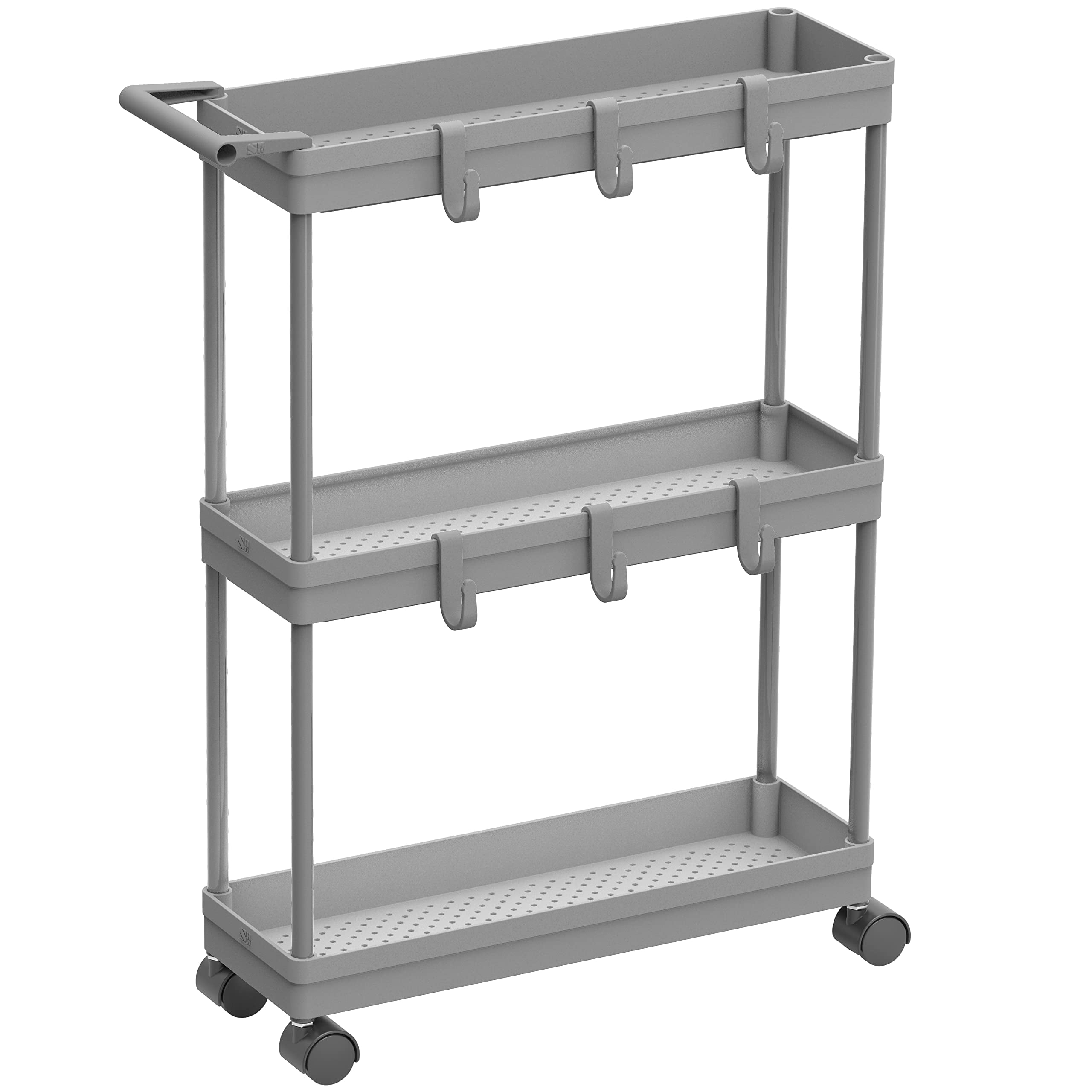 SimpleHouseware Kitchen Cart Storage 3Tier Slim/Super Narrow Shelves