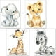thumbnail image 1 of Cuadros para habitación de bebé, póster decorativo, habitación infantil, animales de la selva, juego de 4 imágenes infantiles, póster de animales de dibujos animados para niños y niñas, deco, 1 of 3