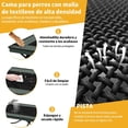 thumbnail image 4 of Cama Elevada Plegable para Perro Grande (116x60x25cm), Malla Transpirable Teslin + Pies Antideslizantes, Plegado Compacto 61.5x19.5x15.5cm, Bolsa Incluida, Interior y Exterior, Lavable - Gris, 4 of 9