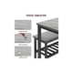 thumbnail image 5 of 4-person moderno dining mesa set kitchen mesa con sillas y bench para small spaces featuring metal frame y almacenamiento rack-ideal para para apartments, 5 of 6