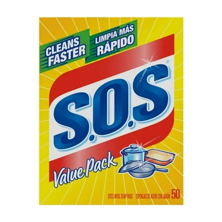 S.O.S. Steel Wool Soap Pads 50 per Box
