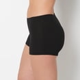 thumbnail image 2 of Casual Sleep Ribbed Short With Picot Trim in Tuxedo Black, 2 of 5