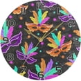 thumbnail image 5 of 10 Inch Mardi Gras Wall Clock, Silent Non Ticking Battery Operated Round Clock for Kitchen Office School Home Decorative, 5 of 7