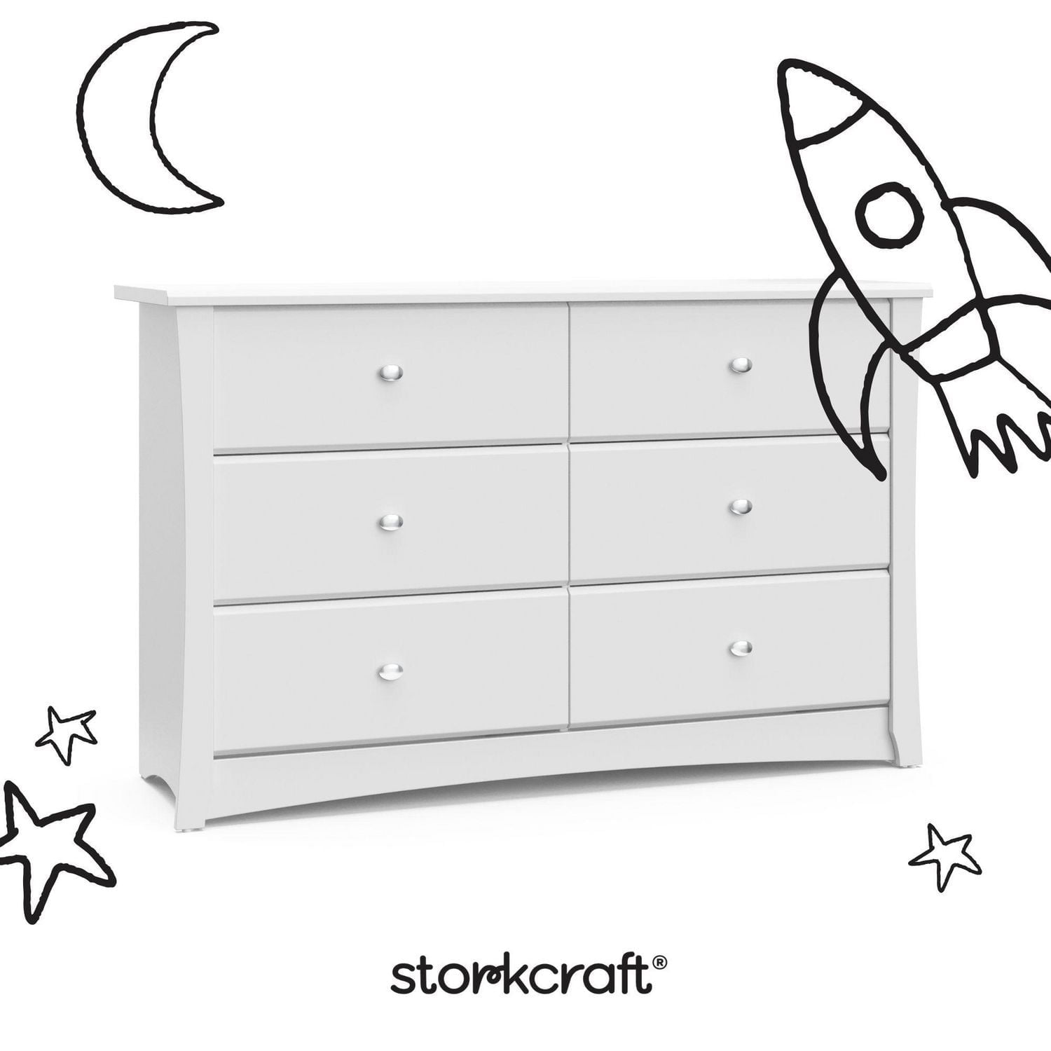 Storkcraft Crescent 6-Drawer Double Dresser