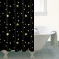 thumbnail image 4 of Black Gold Star Pattern Shower Curtain 36"x72" ,Bathroom Decorative Shower Curtains Set with 12 Hooks,Modern Waterproof Washable Shower Curtain, 4 of 6