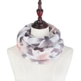 thumbnail image 4 of VIVIAN & VINCENT Soft Light Polygon Flower Elegant Sheer Infinity Scarf Purple, 4 of 5