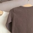 thumbnail image 4 of zuwimk Boys Long Sleeve Shirts Cotton Solid Crew Neck Basic Shirts(18-24 Months,Brown), 4 of 6
