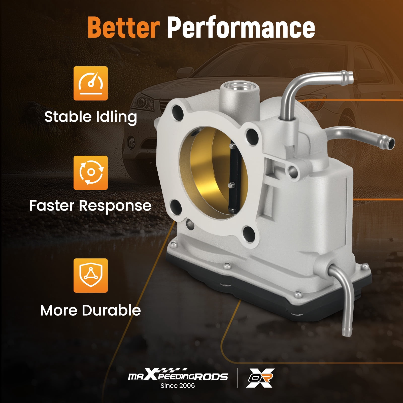maXpeedingrods Throttle Body 22030-28040 for Toyota Camry 2005-2006, for Highlander 2003-2007, for Rav4 2004-2005, for Solara 2004-2006 22030-0H020 22030-28060 2203028040