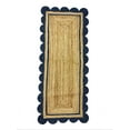 thumbnail image 2 of Indian Handmade Braided Natural Pure Jute with Blue Scalloped Design Area Rugs Size 2 x 16 Feet ( 60 cm x 480 cm ), 2 of 5