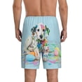 thumbnail image 3 of Daiia A Funny Little Dalmatian Puppy Mens Woven Stretch Pajama Short,Short Pajama Pants-Large, 3 of 9