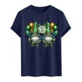 thumbnail image 6 of lcziwo Mens St Patricks Day Shirts Funny Irish Gnomes Clover Graphic Tees Big and Tall Short Sleeve Crew Neck Blouses Prime Big Deal Days,Navy,S, 6 of 6