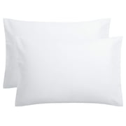 Debonair 1800 Count Double Brushed Microfiber Envelope Pillowcases Set of 2(Standard 20 X 25, White)