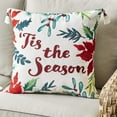 thumbnail image 2 of Better Homes & Gardens 'Tis the Season Outdoor Pillow, 20"x20", Square, Ivory, Single Pillow, 2 of 5