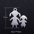 thumbnail image 1 of 5pcs/lot Family Mom Boy Girl DIY Charms Wholesale 316 Stainless Steel Baby Foot Mother Day Connectors Charm Heart Pendant Gao Jinjia LED, 1 of 2