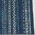 thumbnail image 3 of ReaLife Rugs Machine Washable Printed Moroccan Stripe Blue Eco-friendly Recycled Fiber Area Runner Rug (2'6" x 8'), 3 of 10