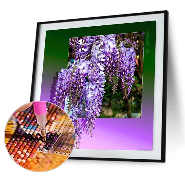 Cuadros Decorativos Kit de pintura de diamantes 5D Flores de bricolaje Arte de mosaico de diamantes cuadrados completos Tmvgtek embutido en tela