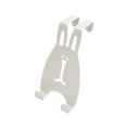 thumbnail image 4 of Gancho para puerta con forma de conejito, resistente, organizador de metal para colgar en la puerta. Blanco, 4 of 7