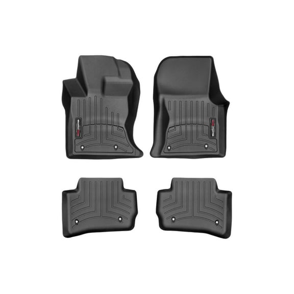 WeatherTech Custom Fit FloorLiners compatible with F-Pace, Velar - 1st & 2nd Row (2-pc. Rear Liner), Black
